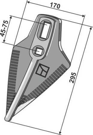 Gänsefußschar 170mm - Hartmetallbeschichtet
